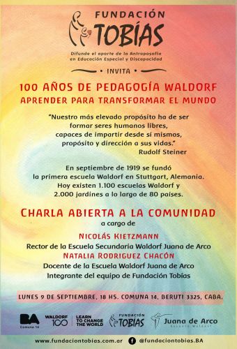 CHARLA 100 AÑOS DE PEDAGOGÍA WALDORF