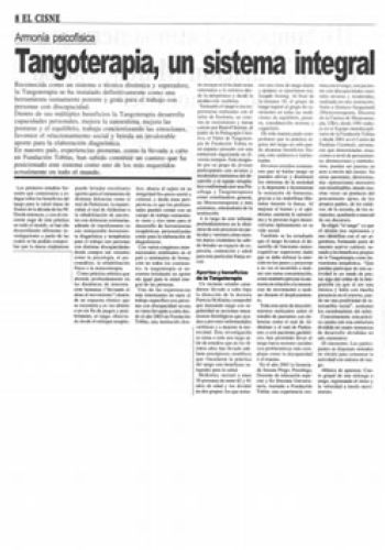 Tangoterapia, un sistema integral reconocido mundialmente