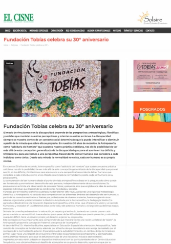 Fundación Tobías Cumple su 30° Aniversario Revista el Cisne