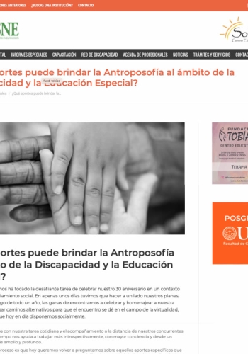 Que aporte puede brindar la antroposofía en el ámbito de la discapacidad y la educación especial